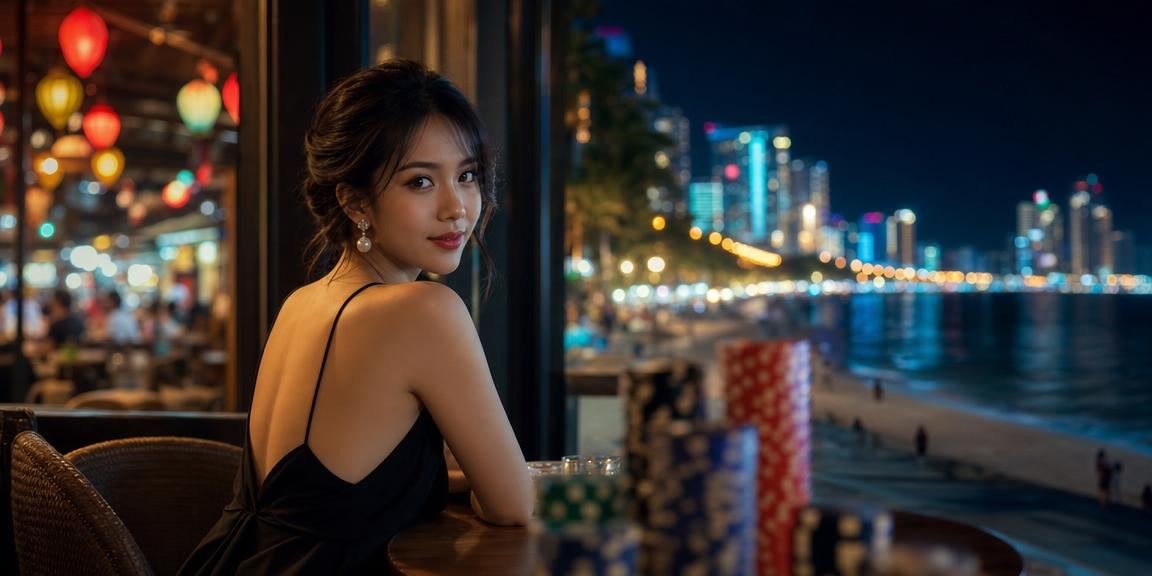 Không gian casino Nha Trang với ly cà phê Việt Nam, biểu tượng giải trí trực tuyến hiện đại